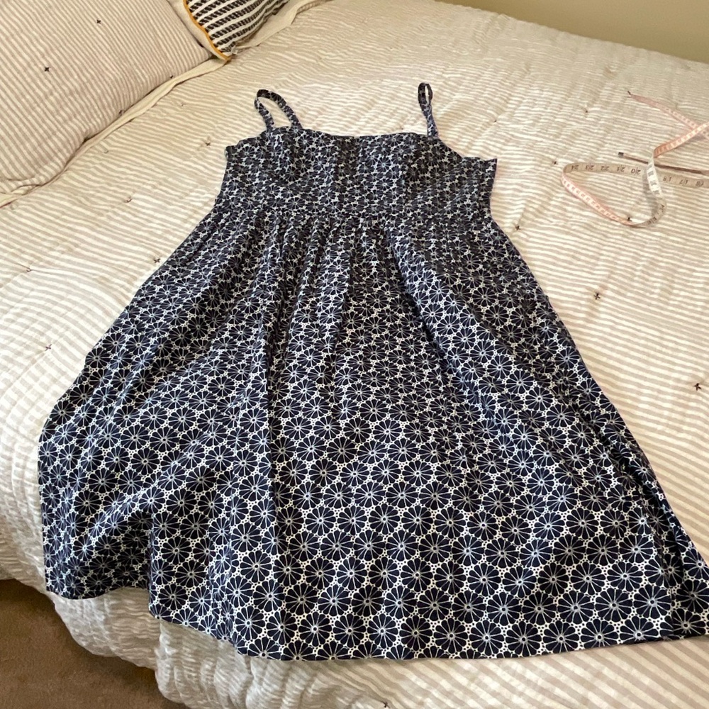 Tommy Hilfiger Blue White Poplin Summer Dress 16